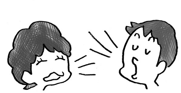 声に表情を付けて音読する子2人の子