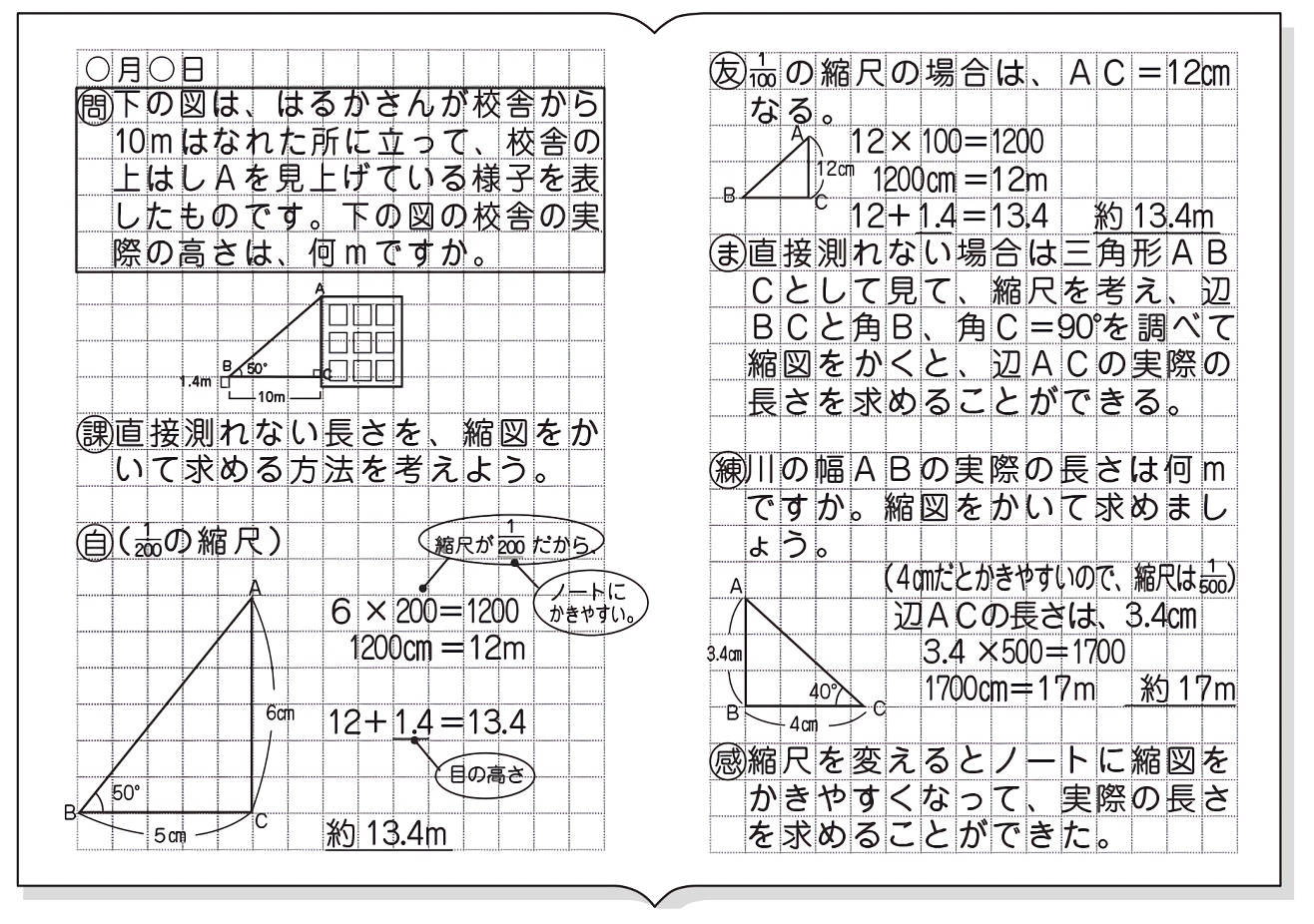 6年算数 拡大図と縮図 指導例 みんなの教育技術