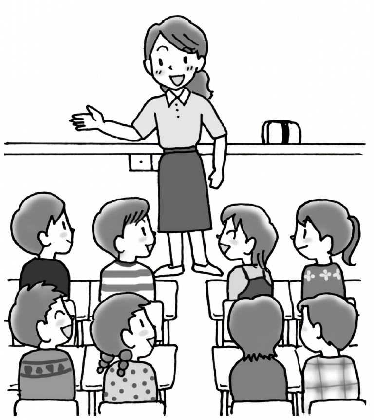 先生から夏の体験を話す