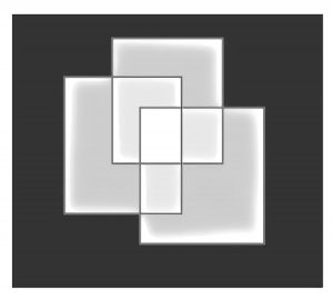 鏡を使って日光を重ねるイメージ