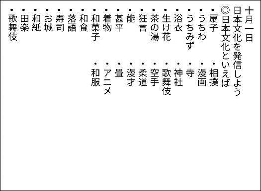 日本文化とは何かを書いたロイロノートのテキストカード