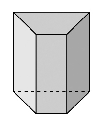 底面が台形の四角柱の図