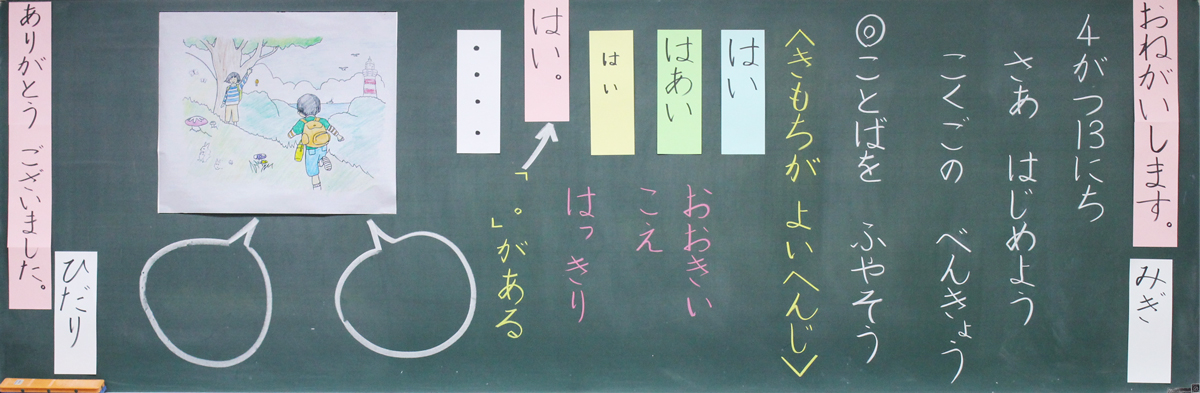小学一年　子供たちが主体的に学ぶ 京女式　国語の板書技術の基本 第１回　　板書　4月