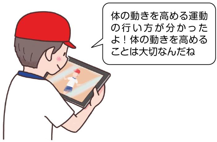 小6体育「体つくり運動(体の動きを高める運動)」 5月 イラスト