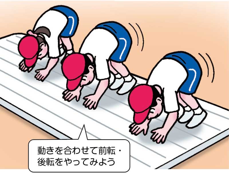 小3体育「機械運動・マット運動」アイデア① 4月