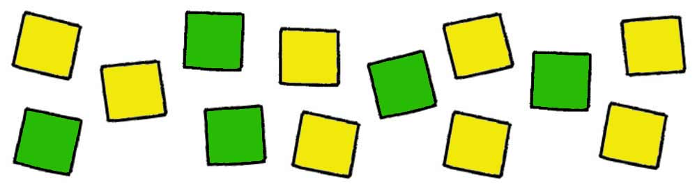 黄色と緑の折り紙