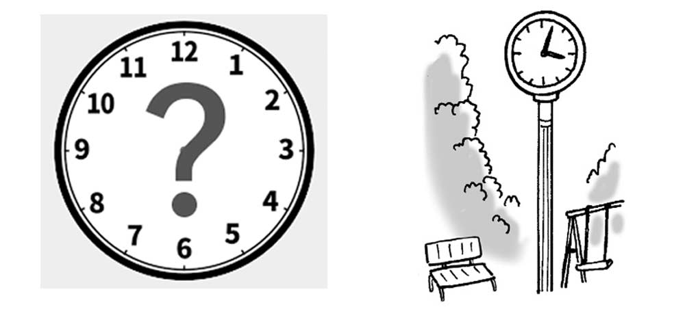 9時15分の時計の針の位置はどこ？