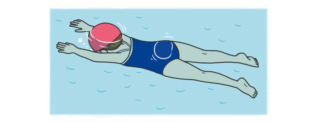 小6体育「水泳運動(クロール 平泳ぎ 安全確保につながる運動)」指導アイデア イラスト