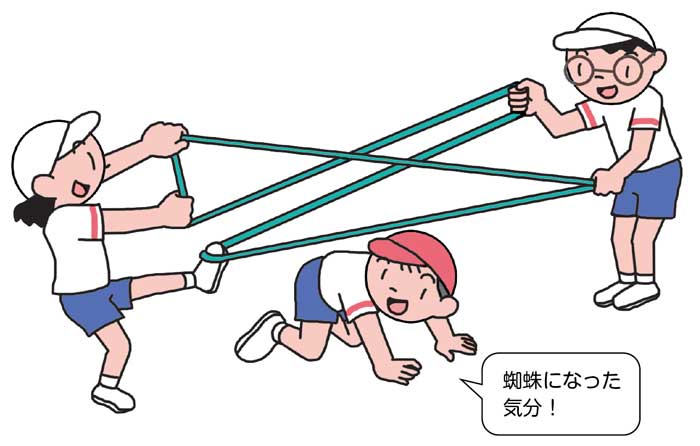 小2体育「体つくりの運動遊び(体ほぐしの運動遊び)」指導アイデア イラスト