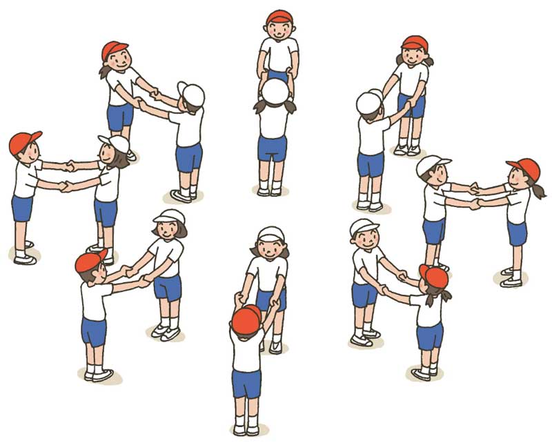 小5体育「表現運動(フォークダンス)」指導アイデア イラスト