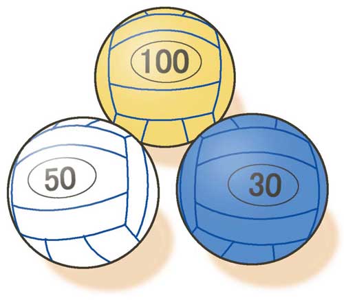 小5体育「ボール運動（ネット型）」指導アイデア　イラスト