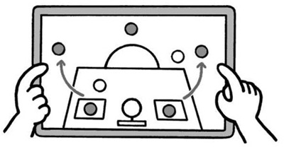ゲーム前に作戦ボードやデジタルホワイトボードで動き方を確認