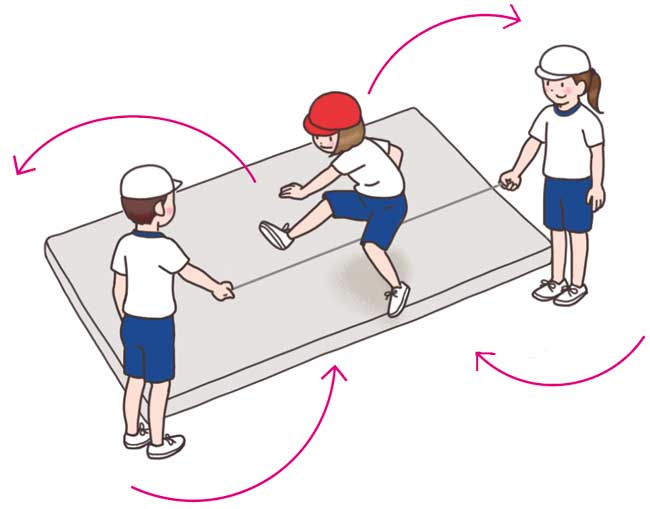 小6体育「陸上運動(走り高跳び)」指導アイデア イラスト