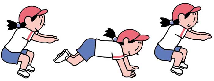 小2体育「器械・器具を使っての運動遊び(跳び箱を使った運動遊び)」指導アイデア イラスト