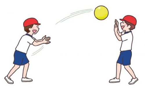 小6体育「ボール運動（ネット型）」指導アイデア　イラスト