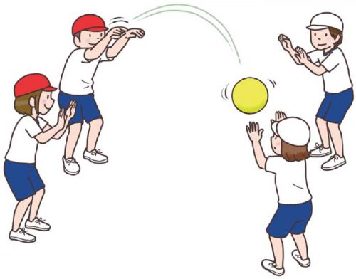 小6体育「ボール運動(ネット型)」指導アイデア イラスト