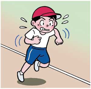 小3体育「走・跳の運動(かけっこ・リレー)」指導アイデア イラスト