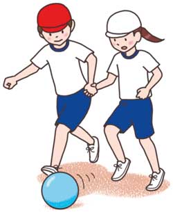 小6体育「ボール運動(ゴール型)」指導アイデア イラスト