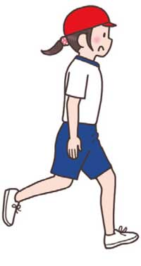 小6体育「陸上運動(短距離走・リレー)」 イラスト