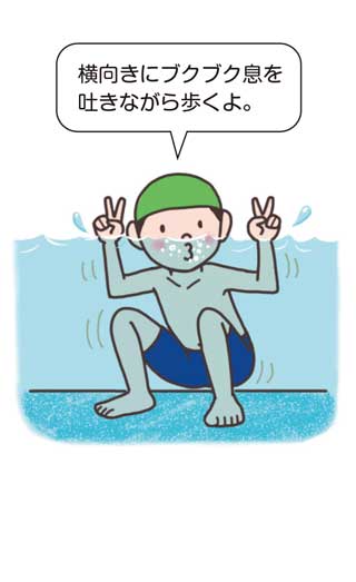 小1体育「水遊び」指導アイデア　イラスト