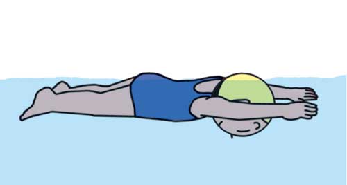 小2 水遊び(水の中を移動する運動遊び、もぐる・浮く運動遊び) イラスト