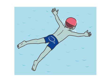 小6体育「水泳運動（クロール・平泳ぎ・安全確保につながる運動）」　イラスト