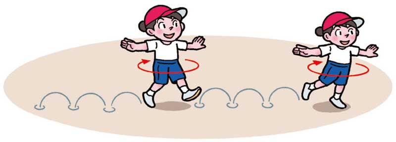 小3体育「体つくり運動(多様な動きをつくる運動)」 イラスト