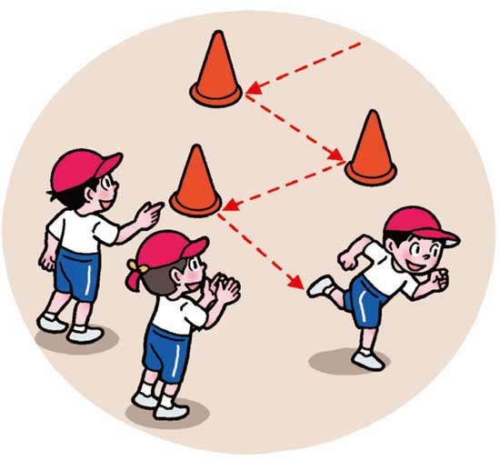小3体育「体つくり運動(多様な動きをつくる運動)」 イラスト
