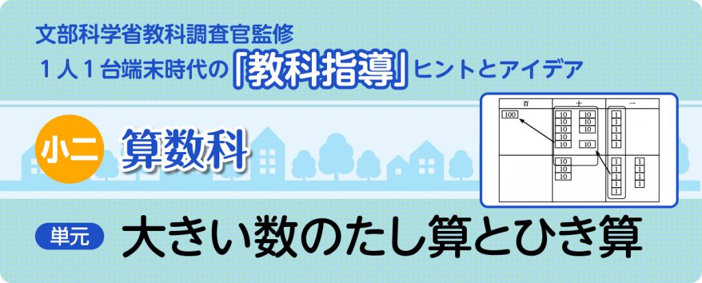 小２算数「大きい数のたし算とひき算」指導アイデア《繰り上がりが２回