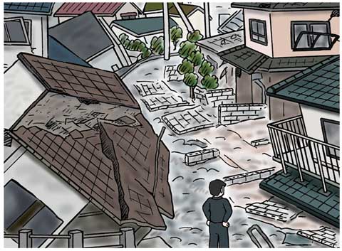 小5社会「国土の自然災害」イラスト