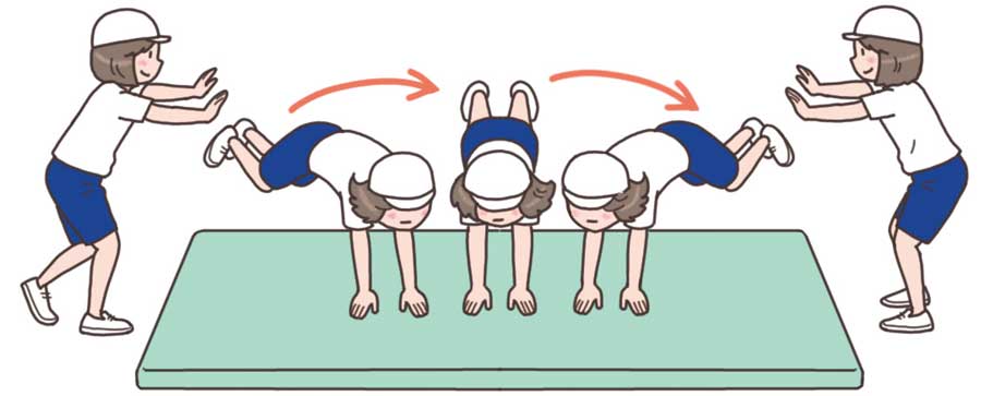 小6体育「器械運動(マット運動)」 イラスト