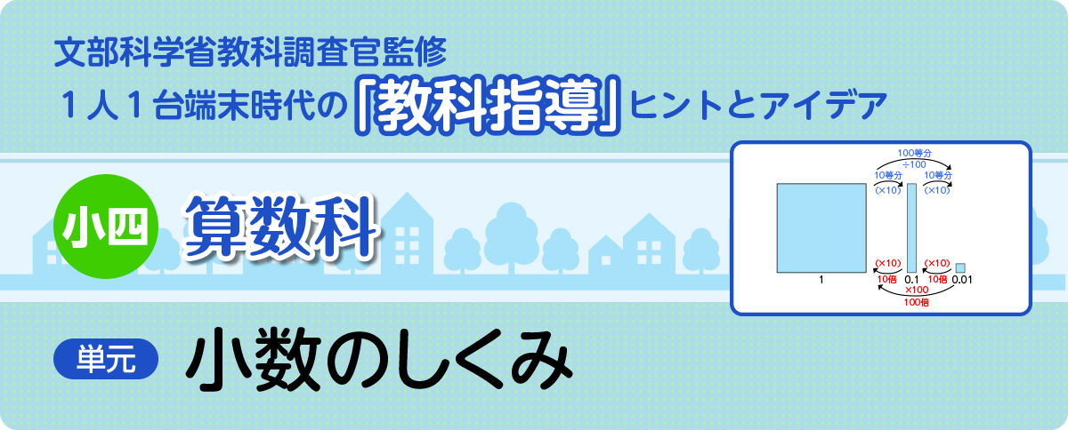 小４算数「小数のしくみ」指導アイデア
タイトル