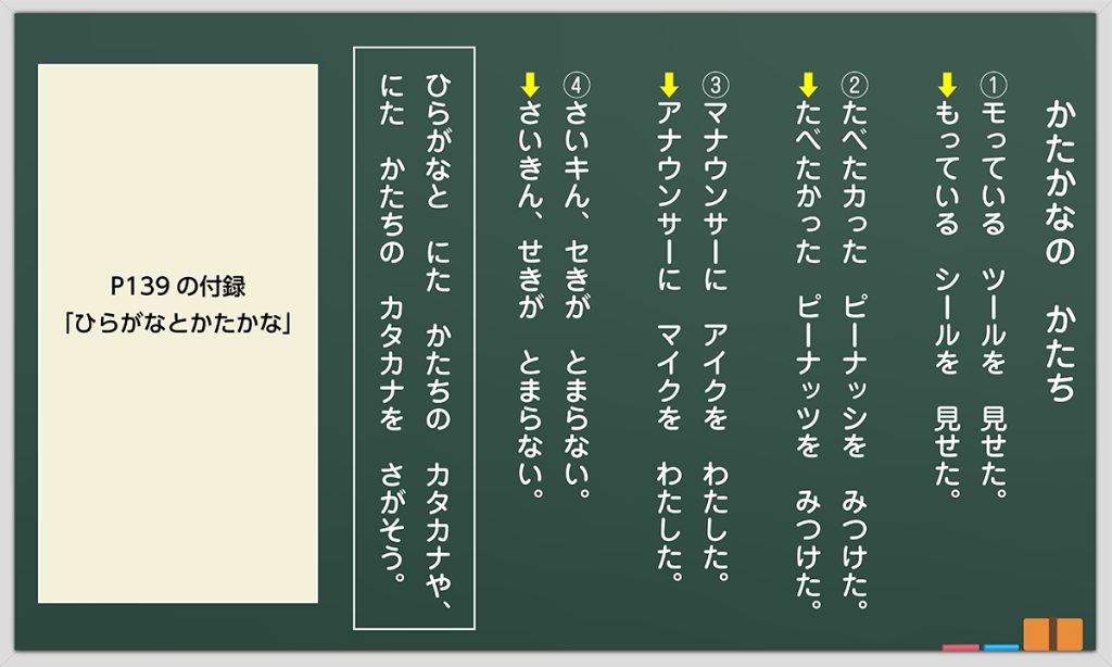 １時間目の板書例