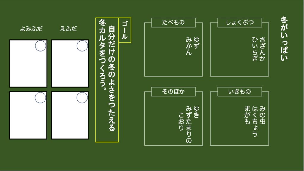 １時間目の板書例