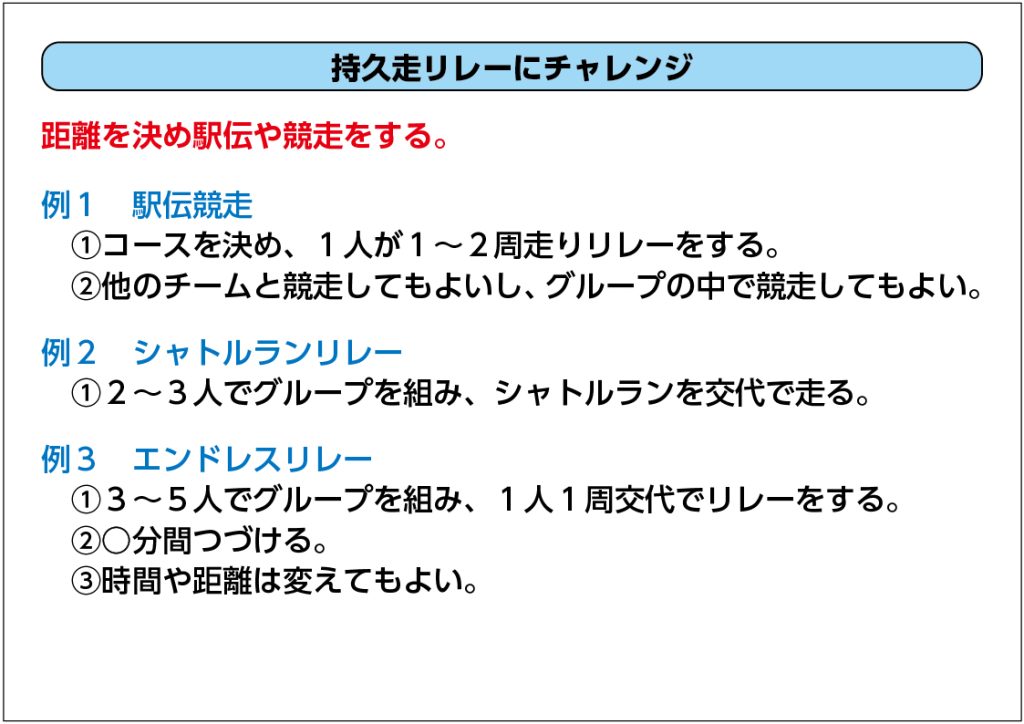 持久走リレーにチャレンジ
