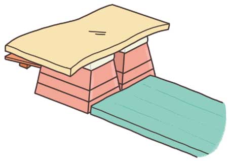小６体育　跳び箱運動【器械運動】　台上前転練習の場