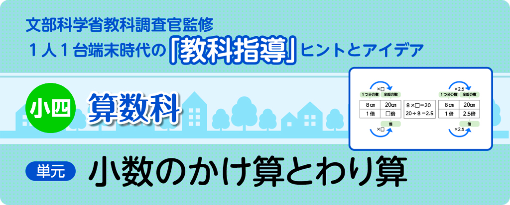 小４算数「小数のかけ算とわり算」指導アイデア
バナー