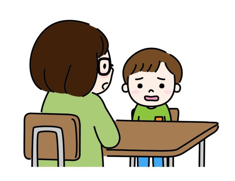 養護教諭に悩みを打ち明ける子供