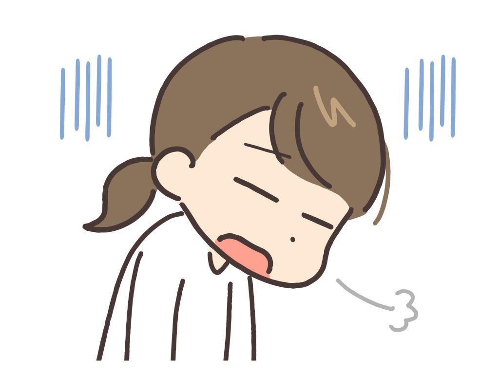 しんどそうな女性