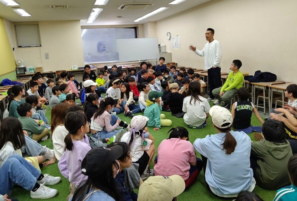 在校生と新入生が合流