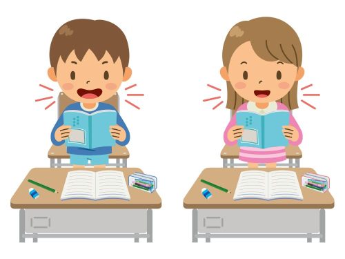 音読する子供たち