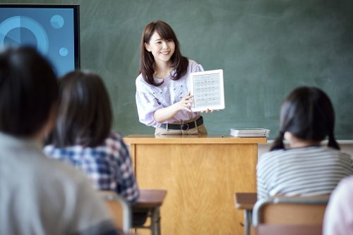 授業している若手先生