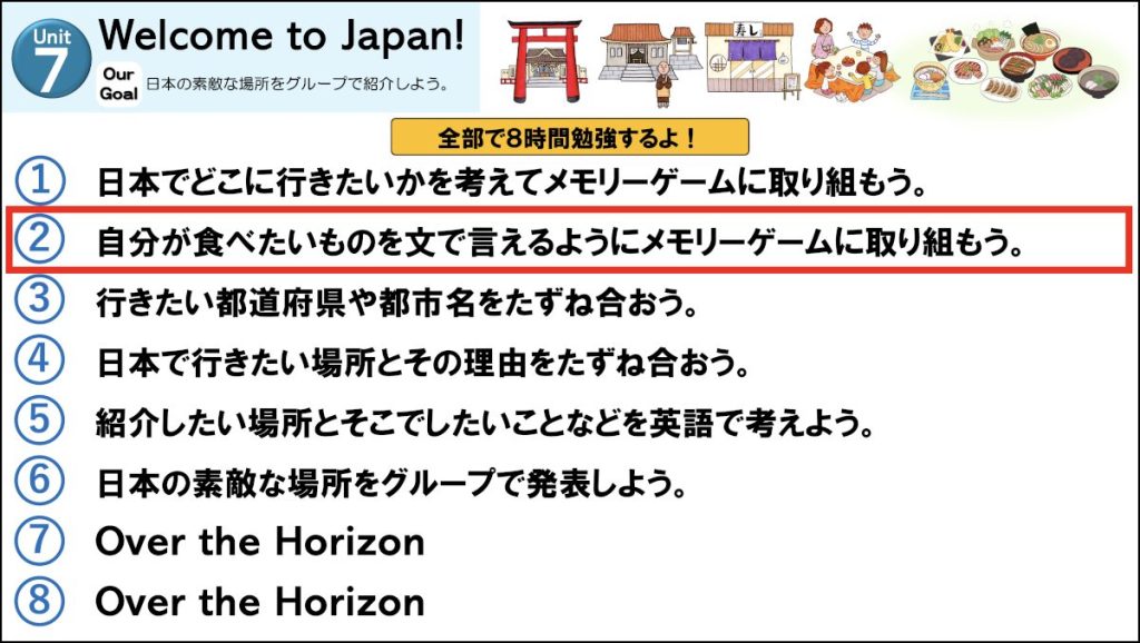単元の流れ5年Unit7-2