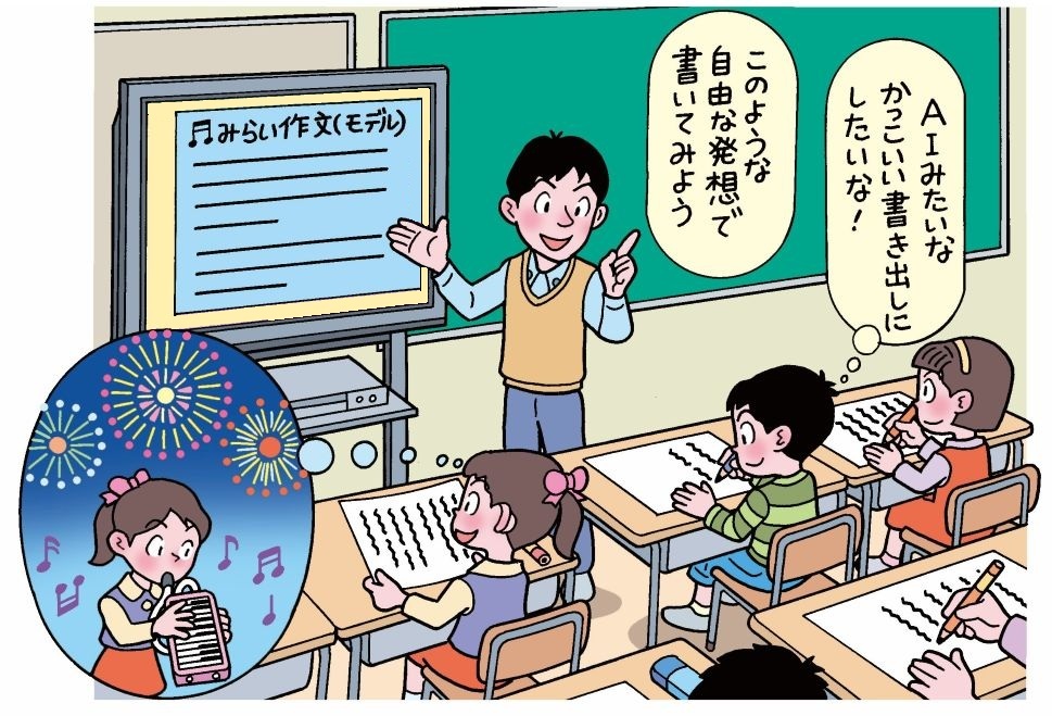 「AIみらい作文」の授業風景