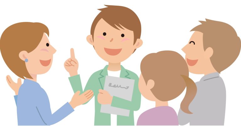 雑談している教員たち