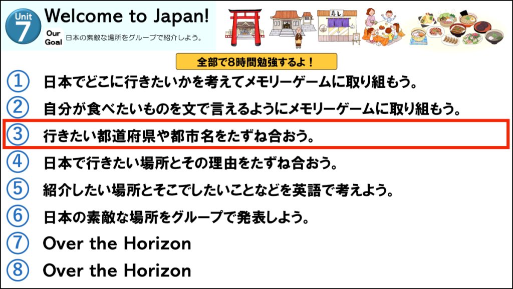 単元の流れ5年Unit7-3