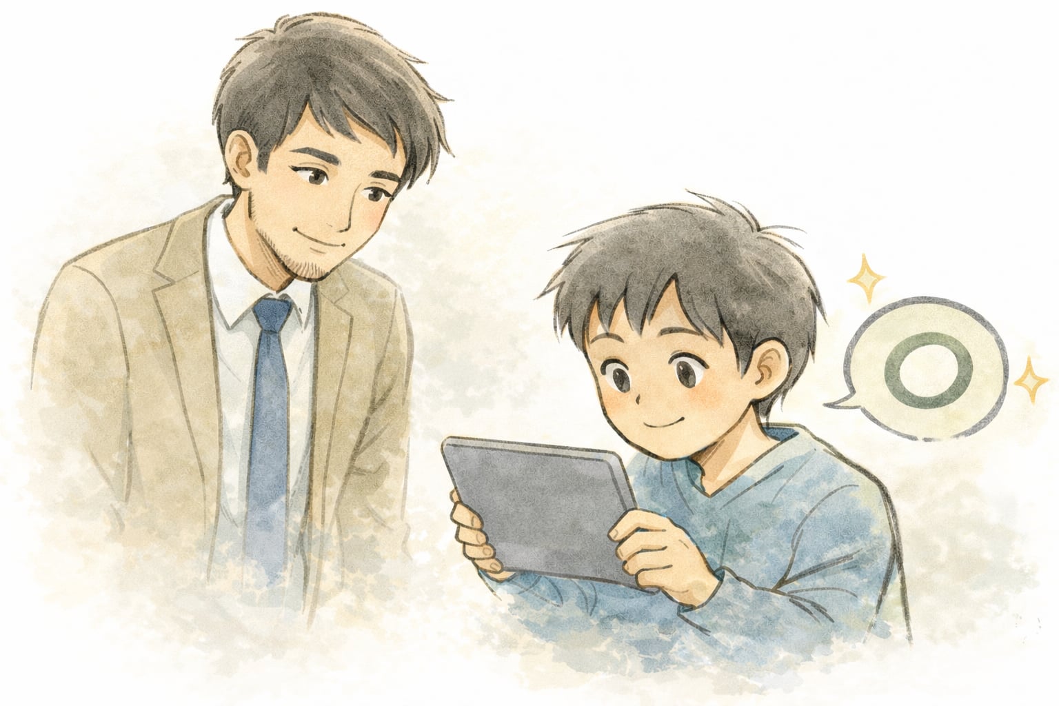 イラスト3／一問一答に答えるBさん   by高田保則 (生成AIを使用して作成)