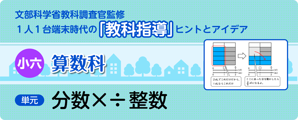 小六算数科　分数×÷整数_タイトルb
