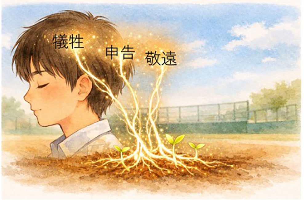 イラスト1/知識が着地する瞬間 by高田保則 (生成AIを使用して作成)