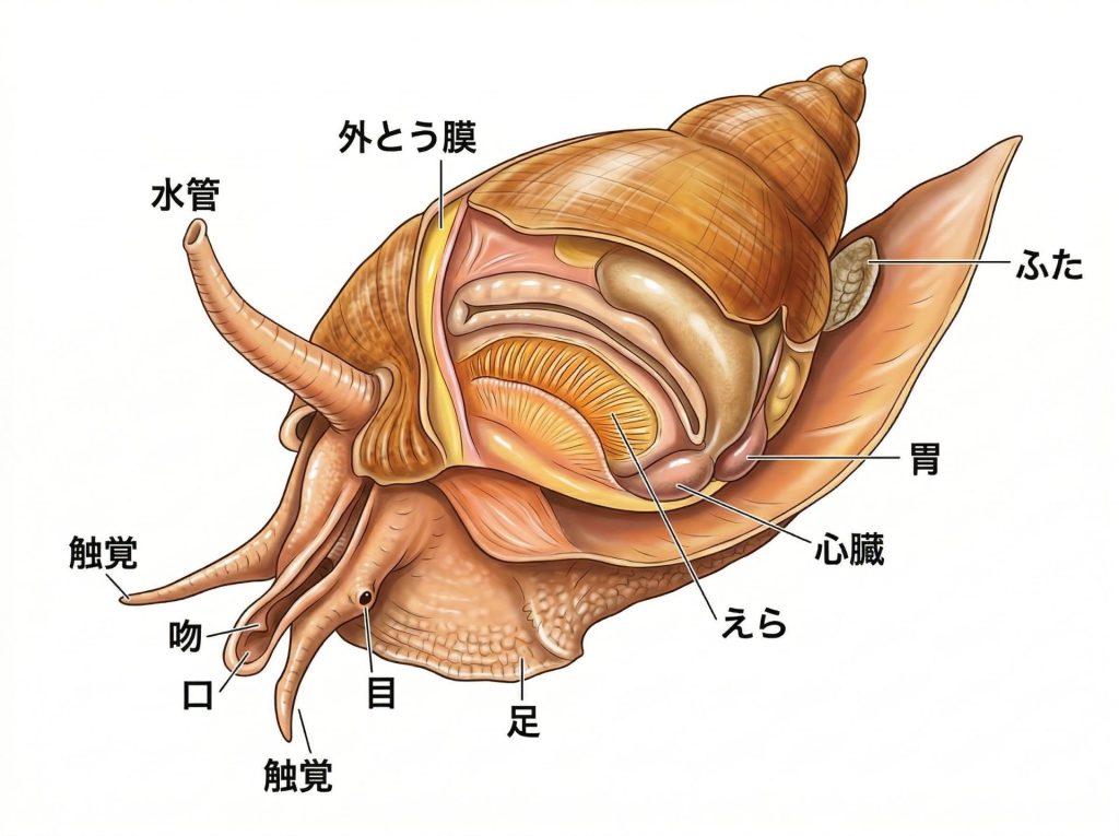 巻貝解剖図